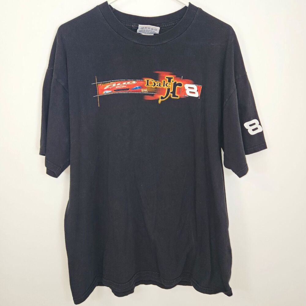 Winner's Circle Dale Jr NASCAR Racing Graphic Black Crew Neck T-Shirt Men L